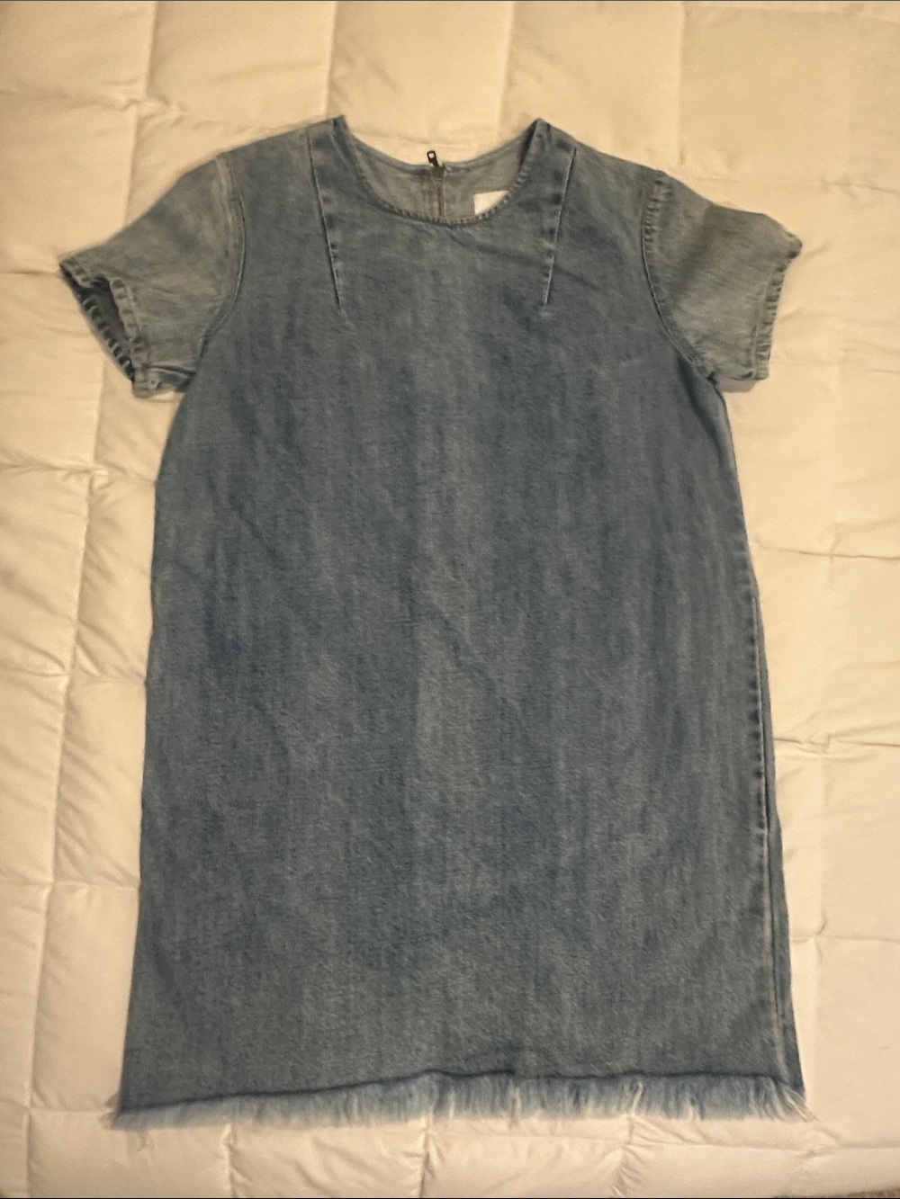 pistola Light Blue Denim Short Sleeve Shift Dress